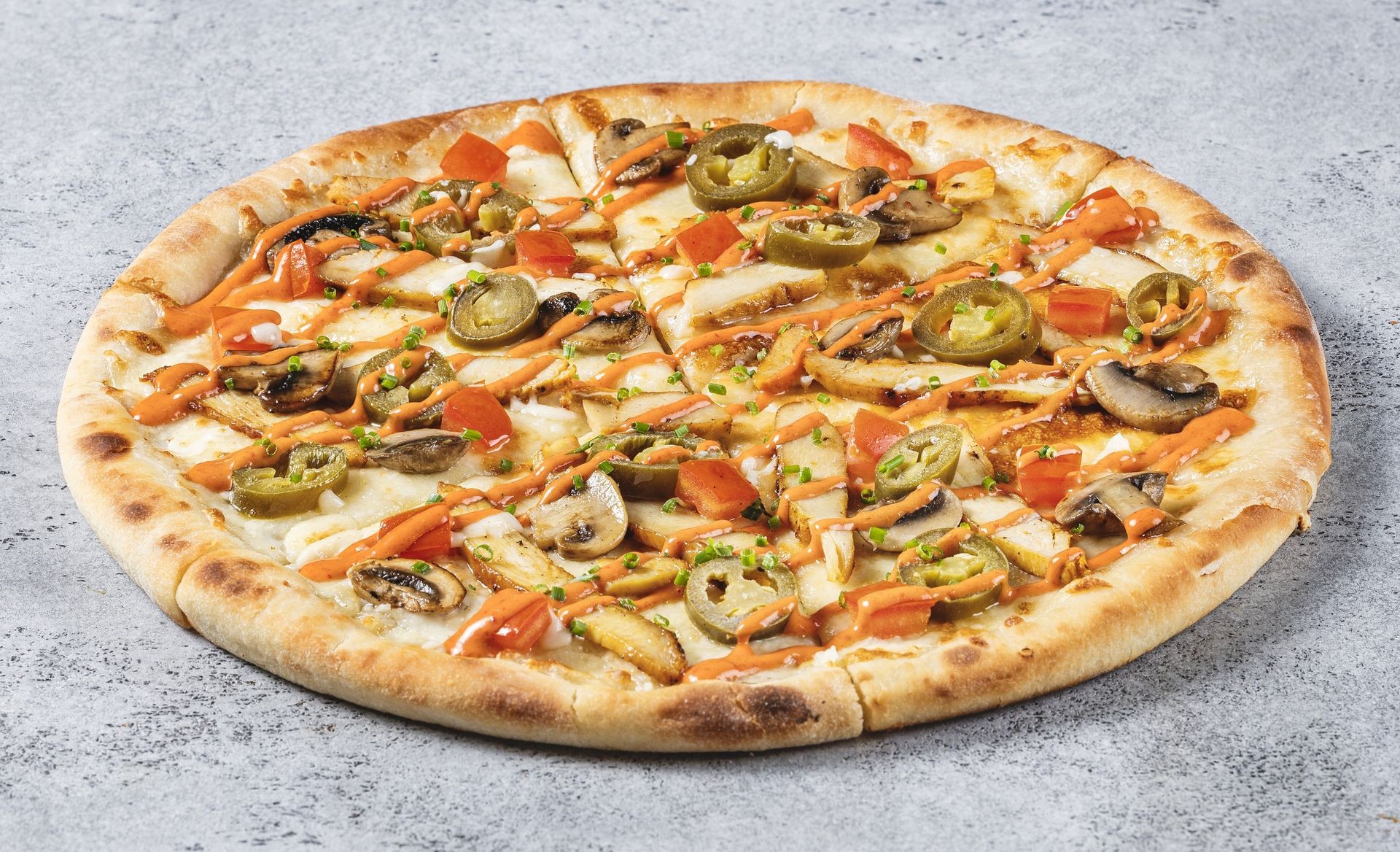 Spicy Chicken Ranch Pizza